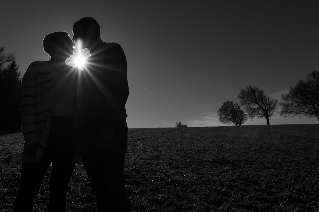 Ehepaar während eines Familienshooting auf dem Schauinsland.